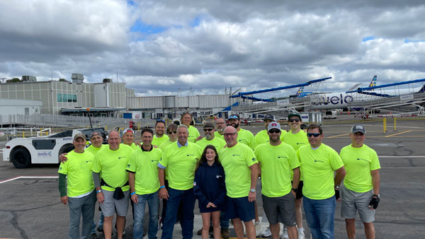 plane pull group shot