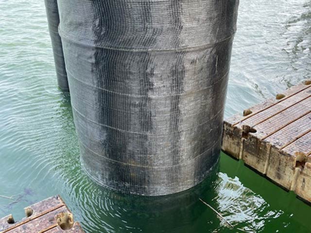 industrial marine pier repair pillar